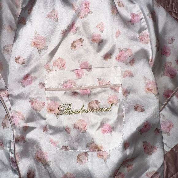 Victoria’s Secret satin shorts pajama set Floral Bridemaid logo - Picture 7 of 7
